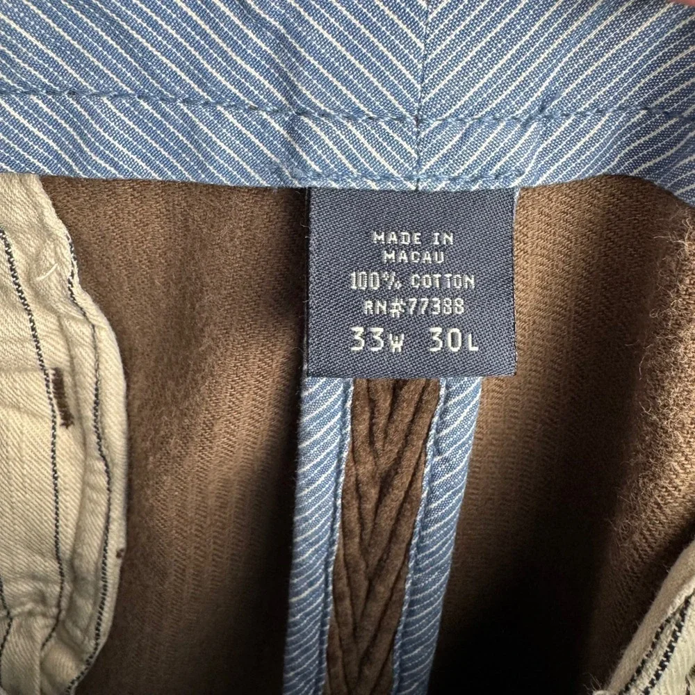 J. Crew Pants Vintage Corduroy‎ Brown Mens 33W 30L Relaxed Fit Cotton Flat Front